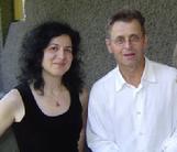 Rozalina Gutman with Michail Baryshnikov after his performance in Berkeley, CA, USA, produced by Cal Performances.