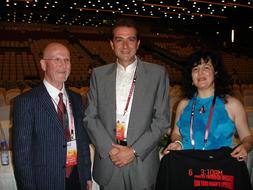 Graham Welch, ISME President & Polyvios Androutsos, Chair of upcoming 30th World Conference, Greece, 2010